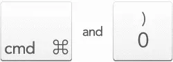 The Cmd and Close Parentheses keys